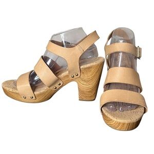 KORK-EASE Della Natural Leather‎ Slingback Sandal Women's Size 10